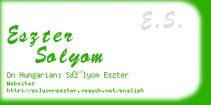 eszter solyom business card